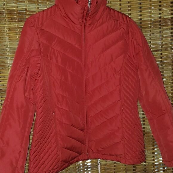 Kenneth Cole Reaction Down Puffer Red Jacket L - Picture 2 of 11